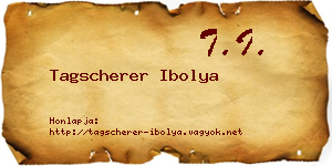 Tagscherer Ibolya névjegykártya